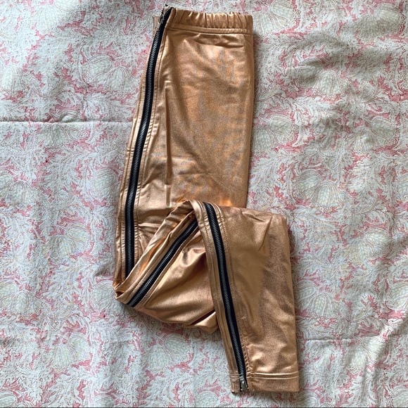 American Apparel Metallic Side Zip Leggings - Picture 5 of 6
